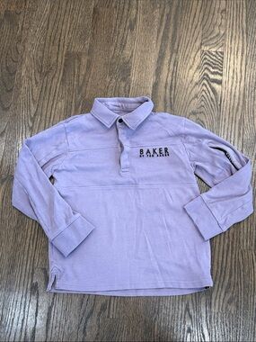 Ted Baker Lavender Long-Sleeve Polo Top
